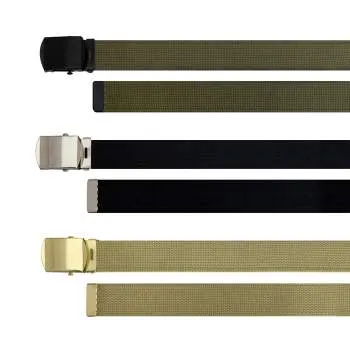 54 Inch Military Web Belts in 3 Pack