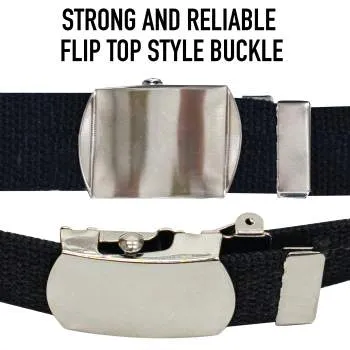 54 Inch Military Web Belts in 3 Pack