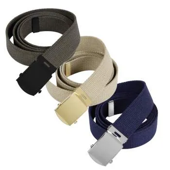 54 Inch Military Web Belts in 3 Pack