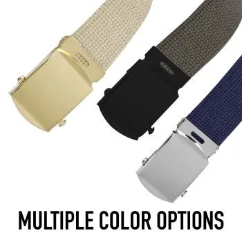 54 Inch Military Web Belts in 3 Pack