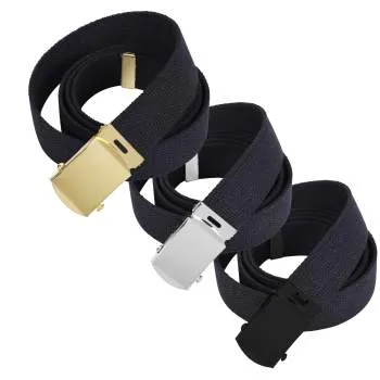 54 Inch Military Web Belts in 3 Pack