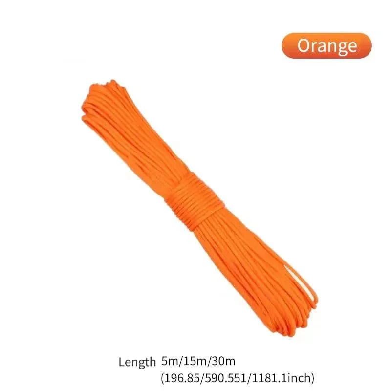 9 Cores 550 Paracord Cord 5 15 30 M Dia.4mm For Outdoor Camping Survival Lanyard Parachute Rope Hiking Tent Accessories