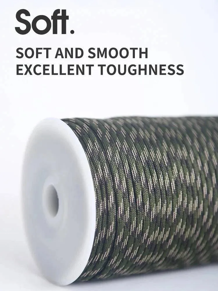 9 Cores 550 Paracord Cord 5 15 30 M Dia.4mm For Outdoor Camping Survival Lanyard Parachute Rope Hiking Tent Accessories