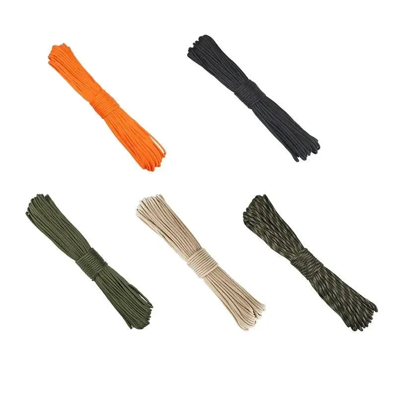 9 Cores 550 Paracord Cord 5 15 30 M Dia.4mm For Outdoor Camping Survival Lanyard Parachute Rope Hiking Tent Accessories