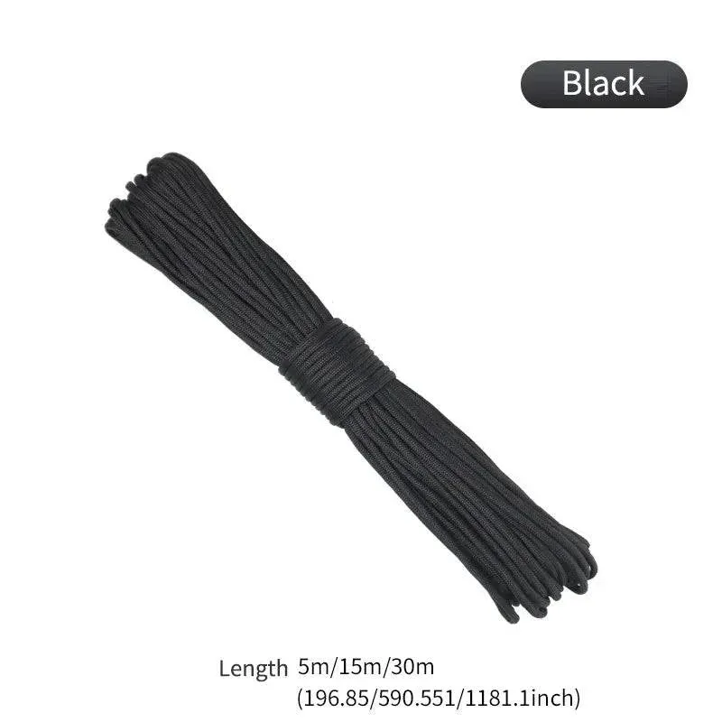 9 Cores 550 Paracord Cord 5 15 30 M Dia.4mm For Outdoor Camping Survival Lanyard Parachute Rope Hiking Tent Accessories