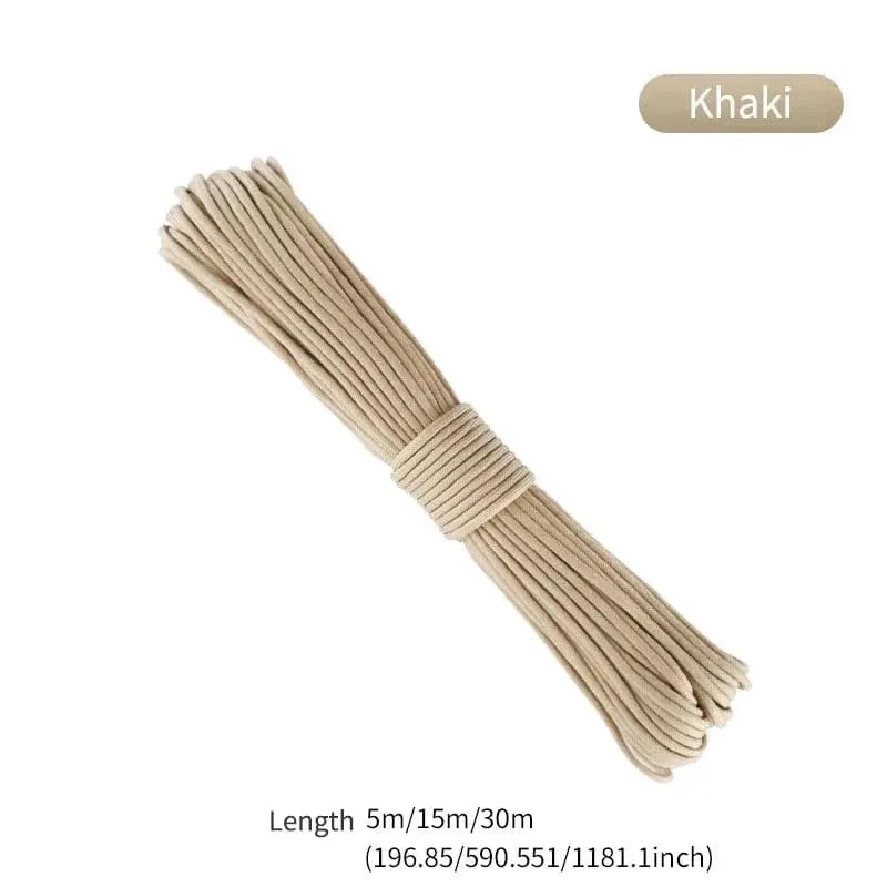 9 Cores 550 Paracord Cord 5 15 30 M Dia.4mm For Outdoor Camping Survival Lanyard Parachute Rope Hiking Tent Accessories