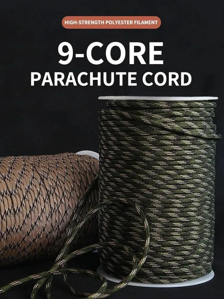 9 Cores 550 Paracord Cord 5 15 30 M Dia.4mm For Outdoor Camping Survival Lanyard Parachute Rope Hiking Tent Accessories