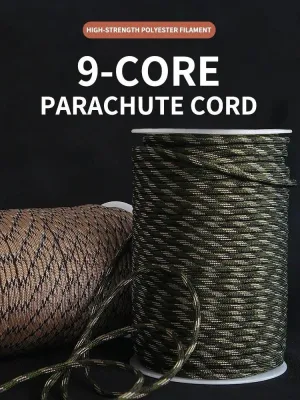 9 Cores 550 Paracord Cord 5 15 30 M Dia.4mm For Outdoor Camping Survival Lanyard Parachute Rope Hiking Tent Accessories