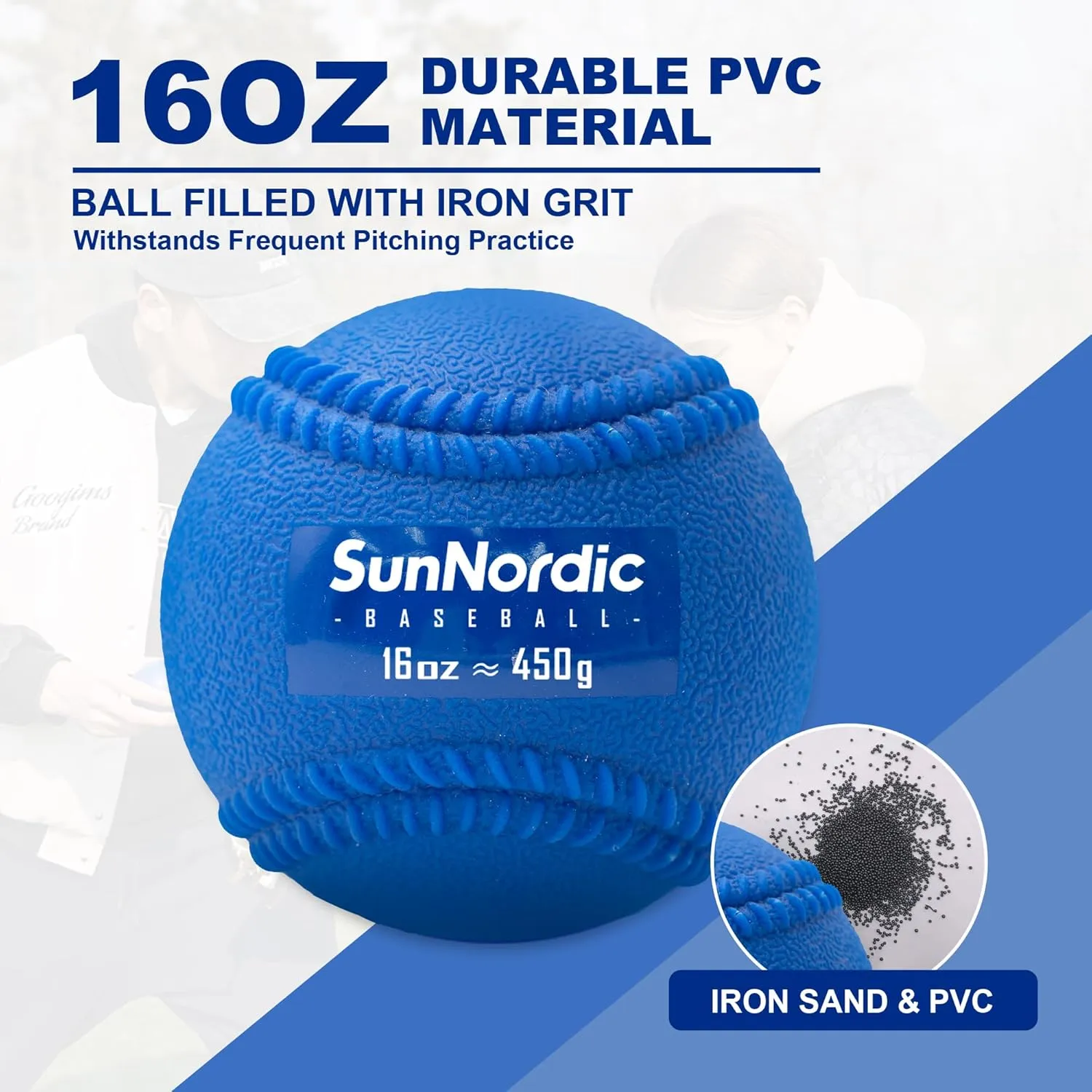 9 Pack Weighted Baseballs Set (16 oz) - Weighted Baseballs for Hitting Training & Improved Power - Pitching Training Baseball for All Skill Levels