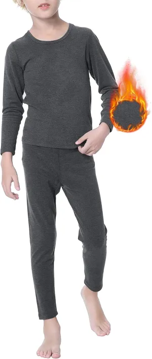 American Trends Boys Thermal Underwear Set Toddler Long Johns Set Fleece Lined Base Layer Winter Thermals Sets for Kids