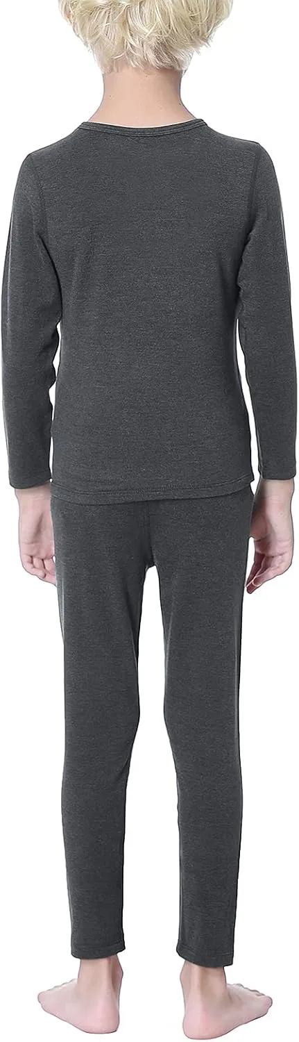 American Trends Kids Thermal Underwear Set Ultra Soft Kids Long Johns Sets Toddler Base Layer for Boys Girls