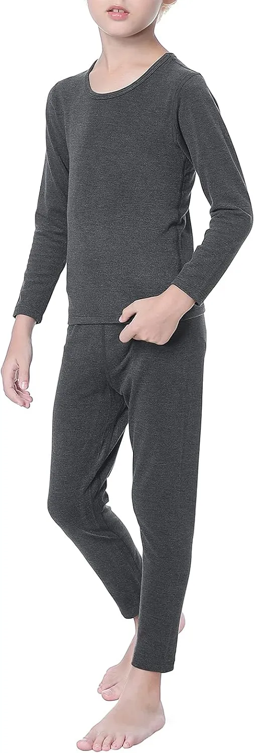 American Trends Kids Thermal Underwear Set Ultra Soft Kids Long Johns Sets Toddler Base Layer for Boys Girls