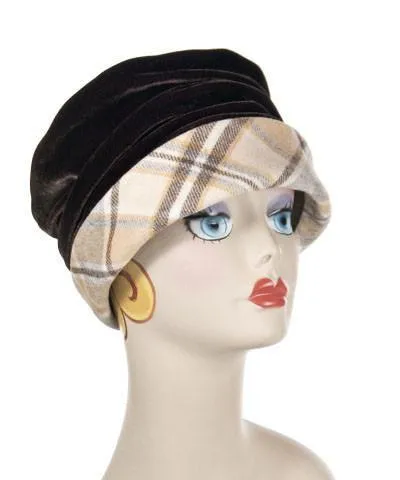 Ana Cloche Hat Style - Wool Plaid in Daybreak