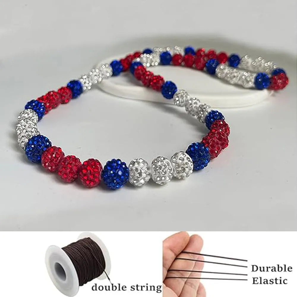 Baseball Necklace 16in/19in/22in Glitter Rhinestone Clay Beaded Necklace for Men Cool Gifts for Baseball Players Lovers