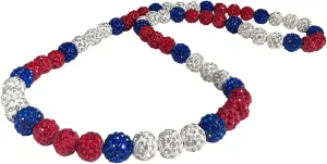 Baseball Necklace 16in/19in/22in Glitter Rhinestone Clay Beaded Necklace for Men Cool Gifts for Baseball Players Lovers