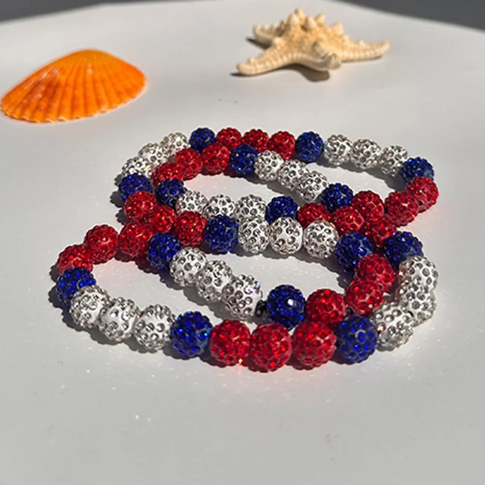 Baseball Necklace 16in/19in/22in Glitter Rhinestone Clay Beaded Necklace for Men Cool Gifts for Baseball Players Lovers
