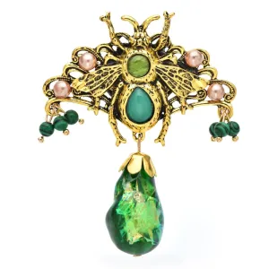 Beauty Waterdrop Brooches For Women Luxury Palace Style Flower Vintage Party Office Brooch