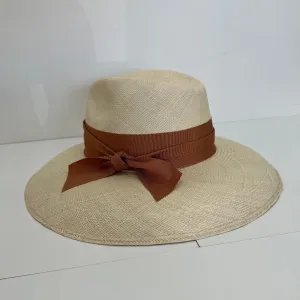 Boat Hat - Cashew Ribbon