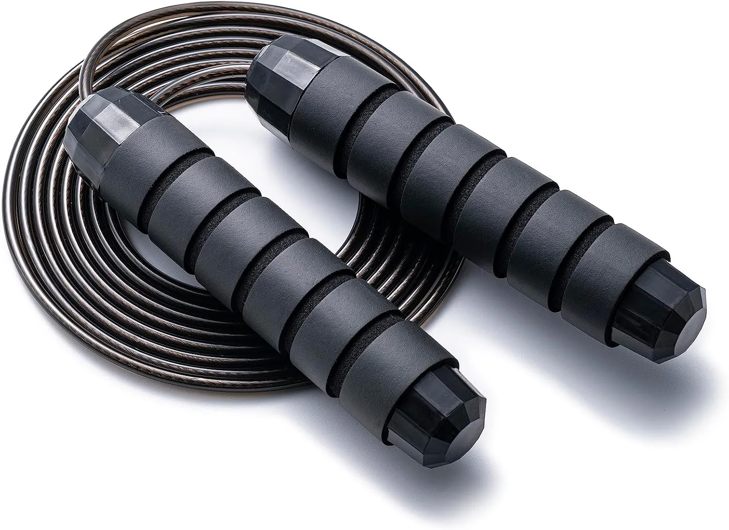 BOOMIBOO Jump Rope, Adjustable Jump Ropes,Skipping Rope Tangle-Free Rapid Speed with Ball Bearings for Women Men Kids,Exercise & Slim Body Jumprope at Home School Gym