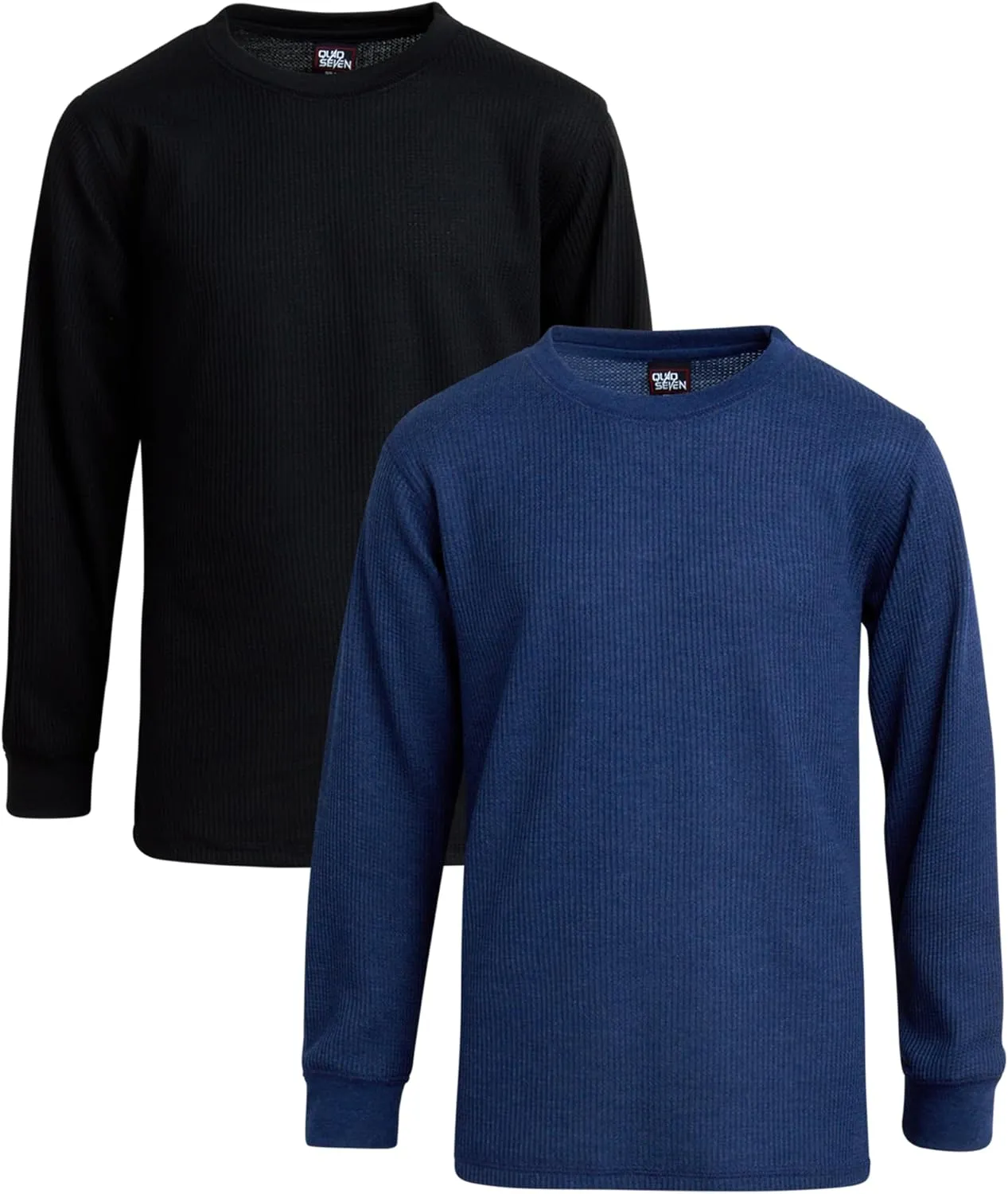 Boys' Shirt - 2 Pack Waffle Knit Long Sleeve Thermal Crewneck T-Shirt (8-18)