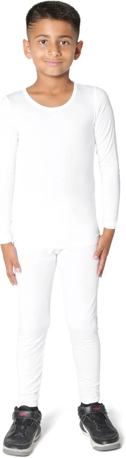 Boys Thermal Top and Bottom Underwear Set; Long Johns for Kids; Base Layer Set for Cold Weather; Microfleece Moisture Wicking