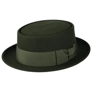 Christys Hats Monk Fur Felt Pork Pie Hat - Forest