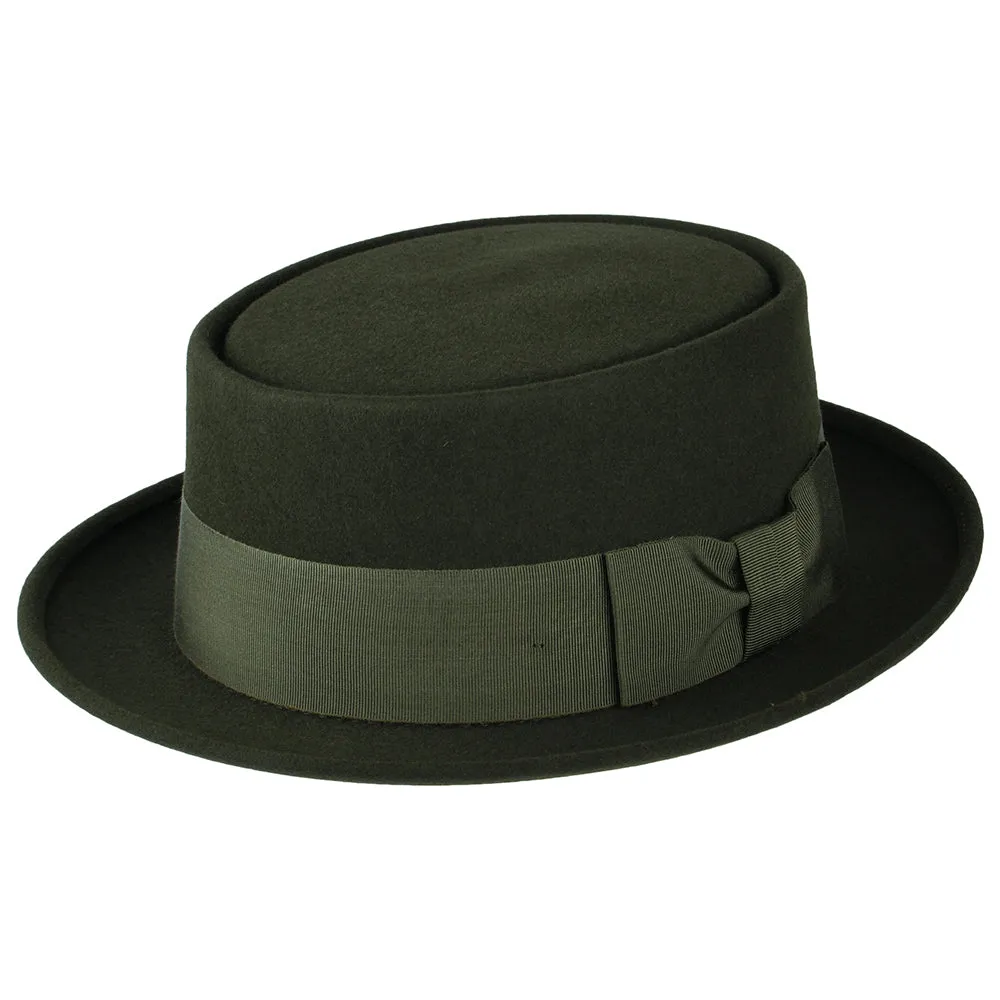 Christys Hats Monk Fur Felt Pork Pie Hat - Forest