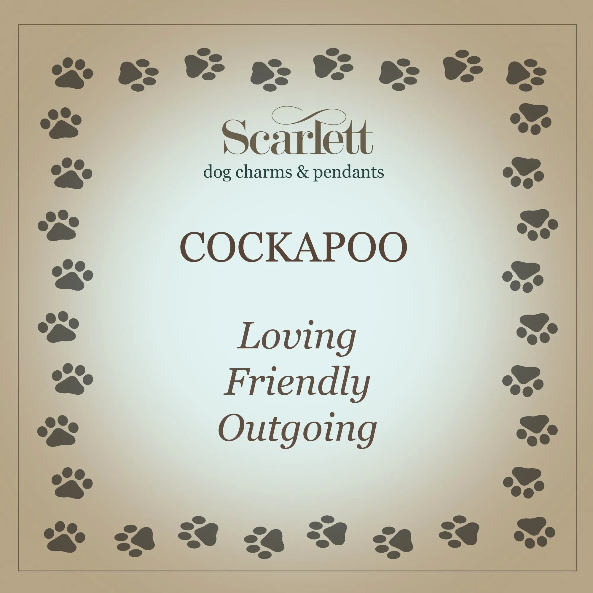 Cockapoo Silver Dog Charm Bracelet