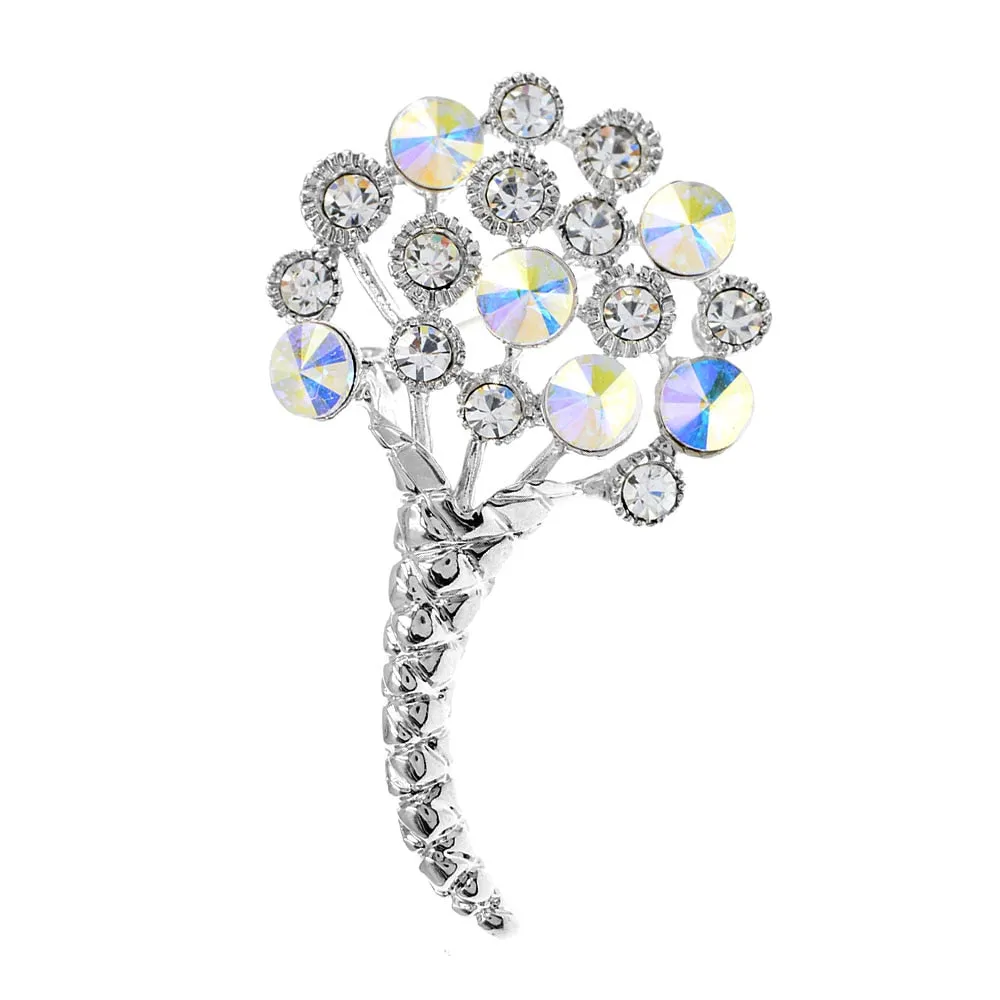 Colorful Rhinestone Flower Brooches For Women