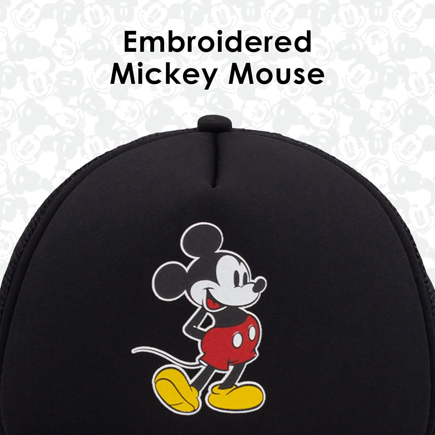 Concept One Disney Mickey Mouse Trucker Hat, Rainbow Pride Mesh Back Snapback Baseball Cap