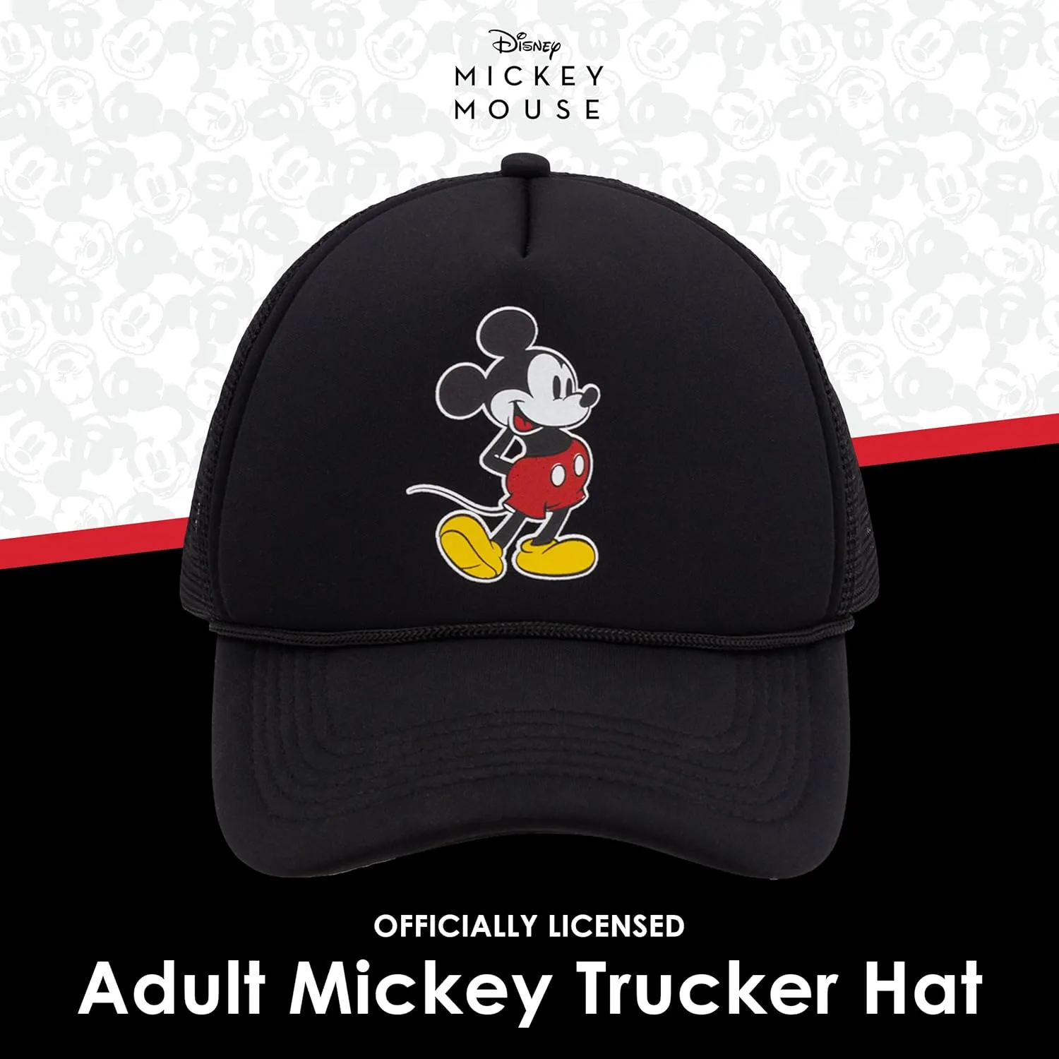 Concept One Disney Mickey Mouse Trucker Hat, Rainbow Pride Mesh Back Snapback Baseball Cap
