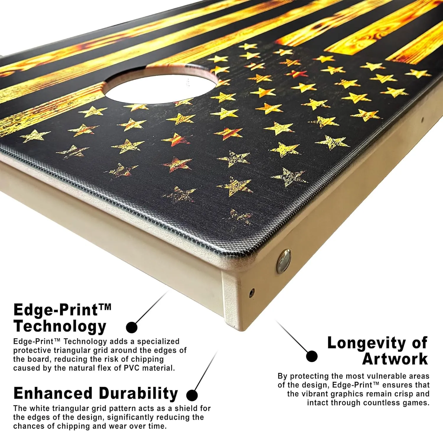 CornholeAce ACE Zone All Weather Pro Cornhole Board Set, Waterproof 4x2 Regulation Size, Made in USA, Triple Wide Legs, 3/4" PVC, Official Pro Tournament Boards, Rain Proof & Outdoor-Ready (2 Boards)