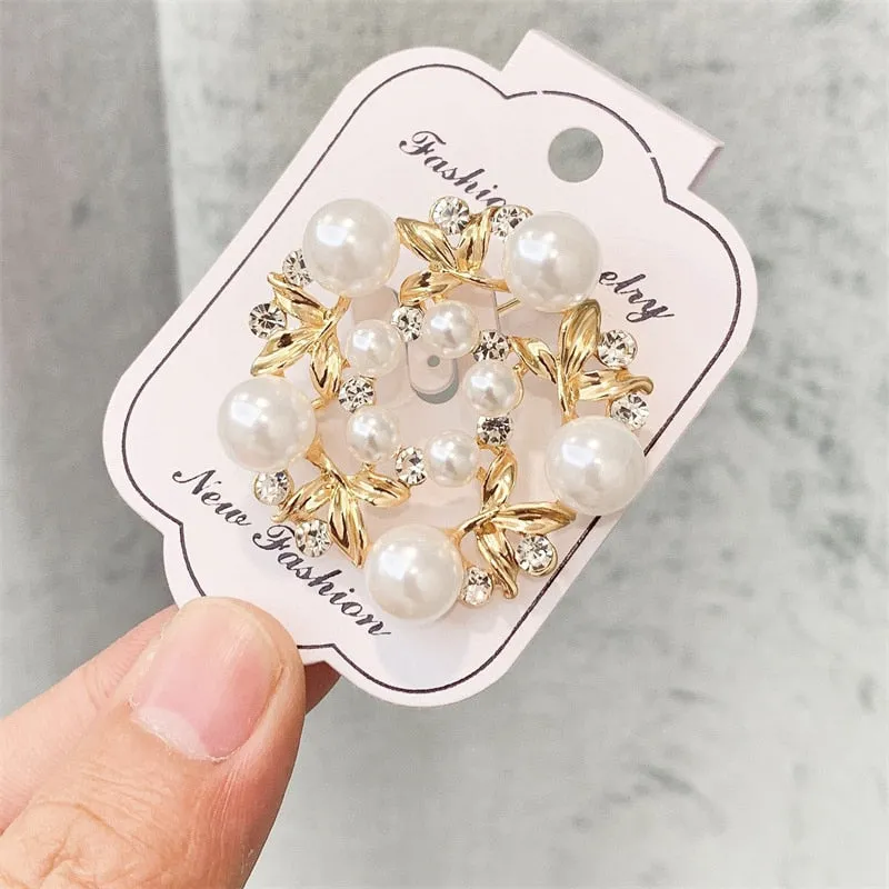 Crystal Brooches Luxury Vintage Geometric Brooch