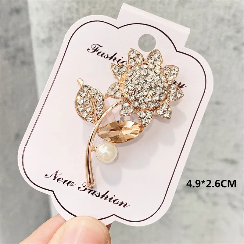 Crystal Brooches Luxury Vintage Geometric Brooch