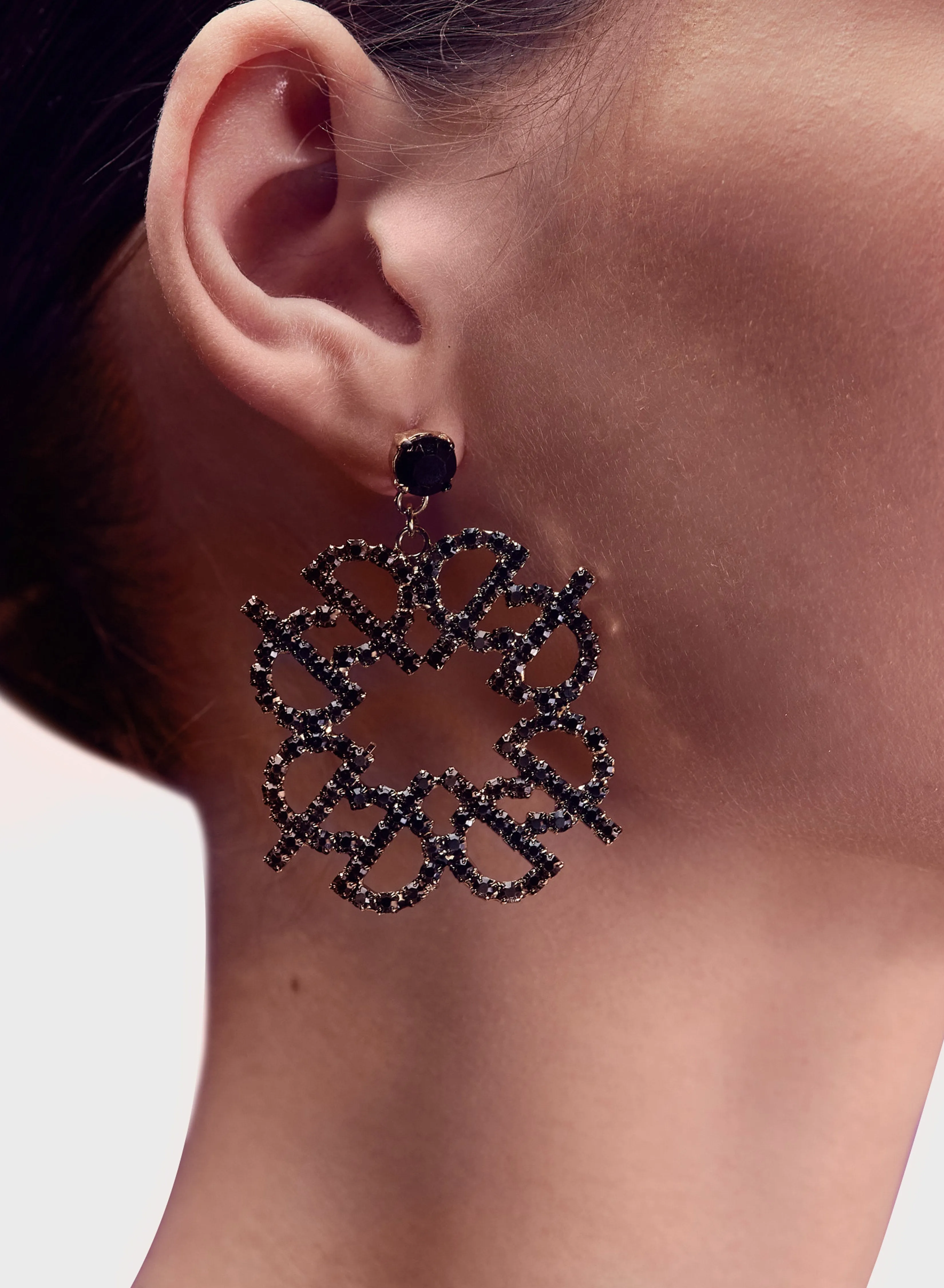 Crystal Circular Earrings