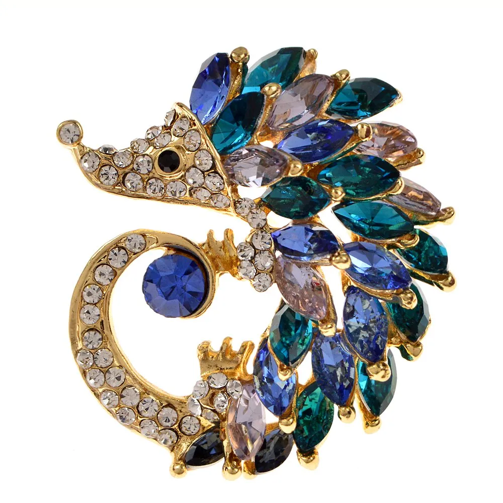 Cute Hedgehog Brooch Fashion Rhinestone Brooches For Women