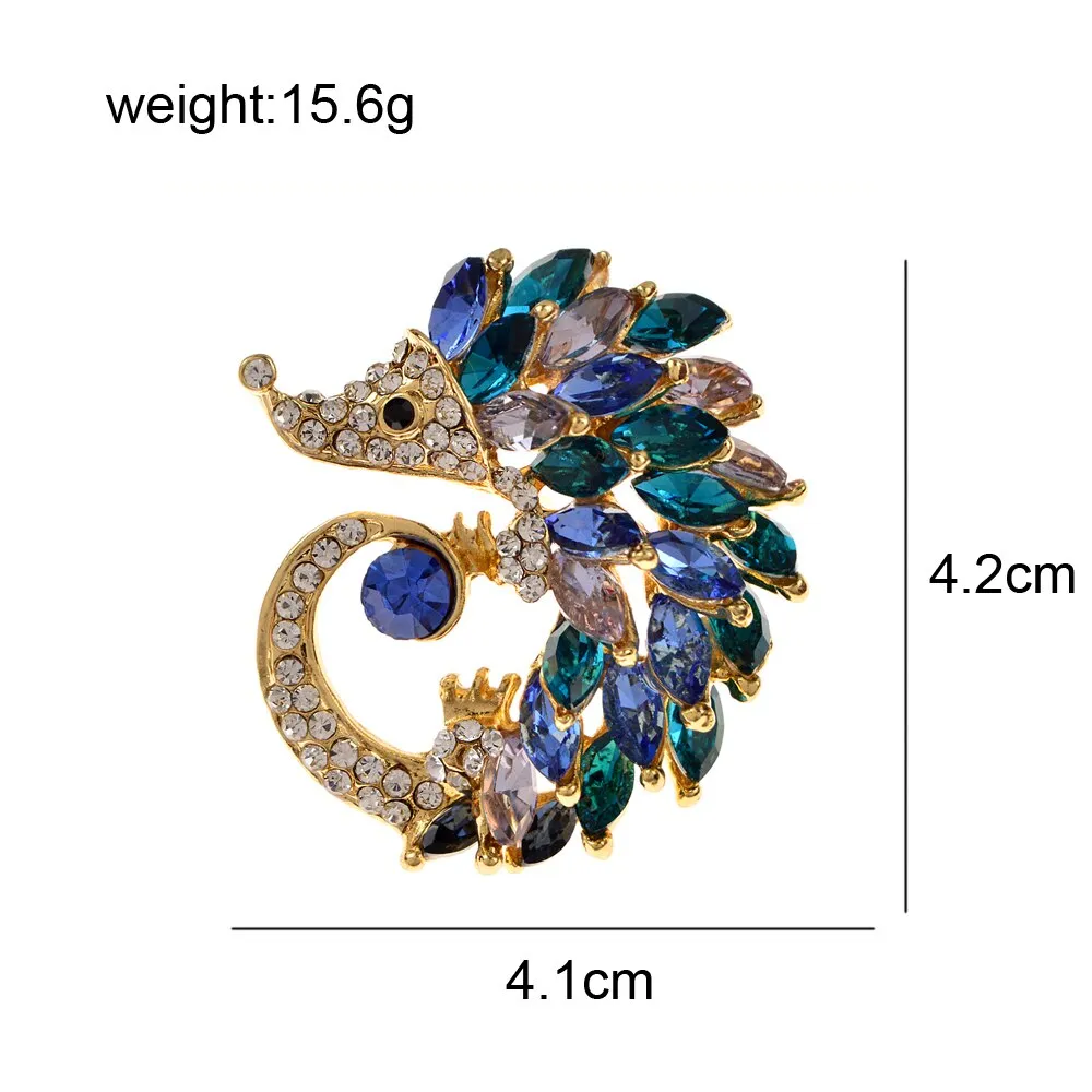 Cute Hedgehog Brooch Fashion Rhinestone Brooches For Women