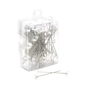 Diamante Diamond Head Pins (6mm x 4cm) 100 pcs
