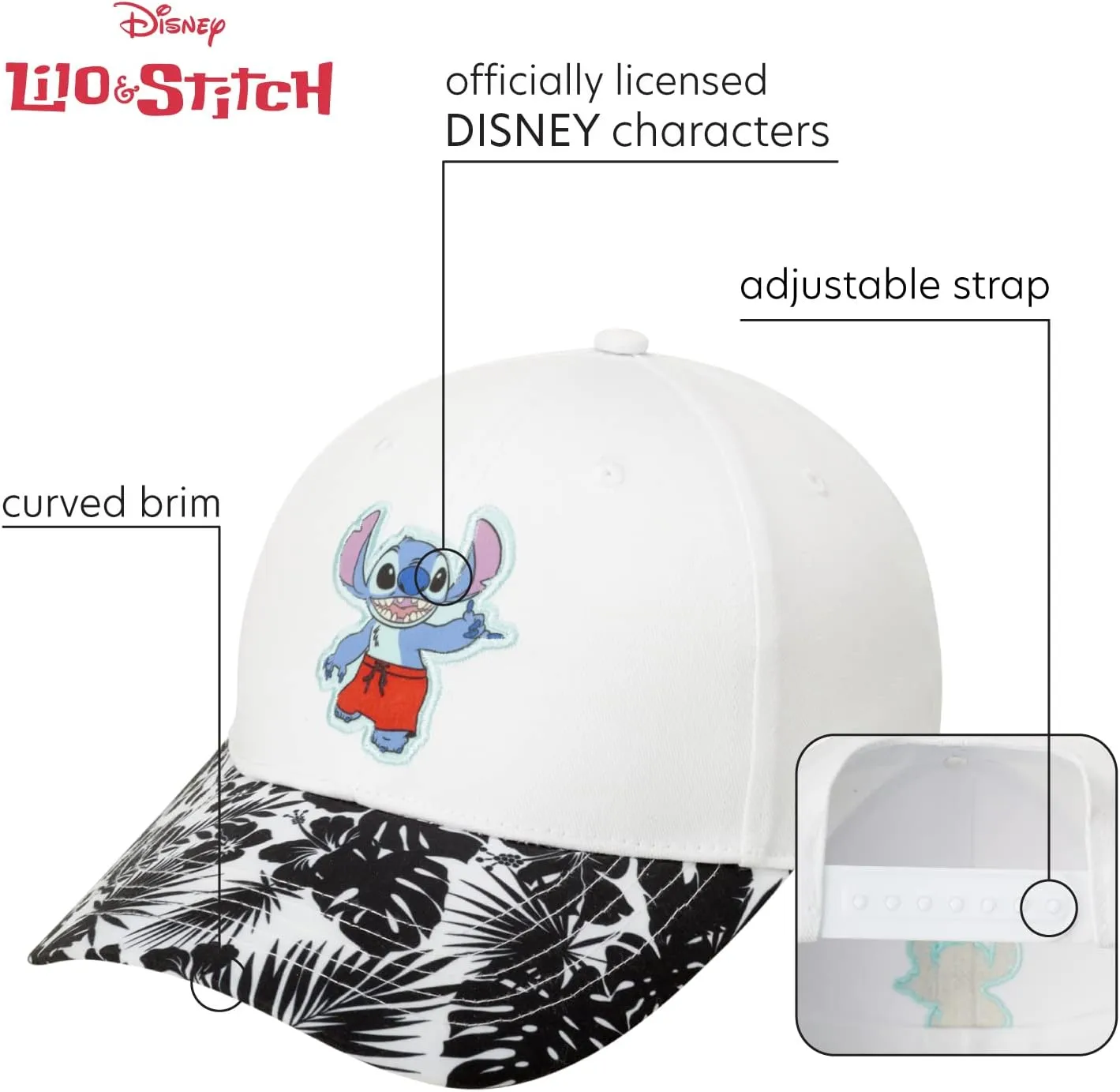 Disney Minnie Mouse Baseball Cap, Tie Dye Adjustable Hat for Women
