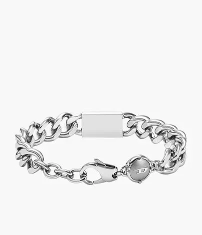 DX1371040 - Diesel Stainless Steel Logo Chain Bracelet For Men