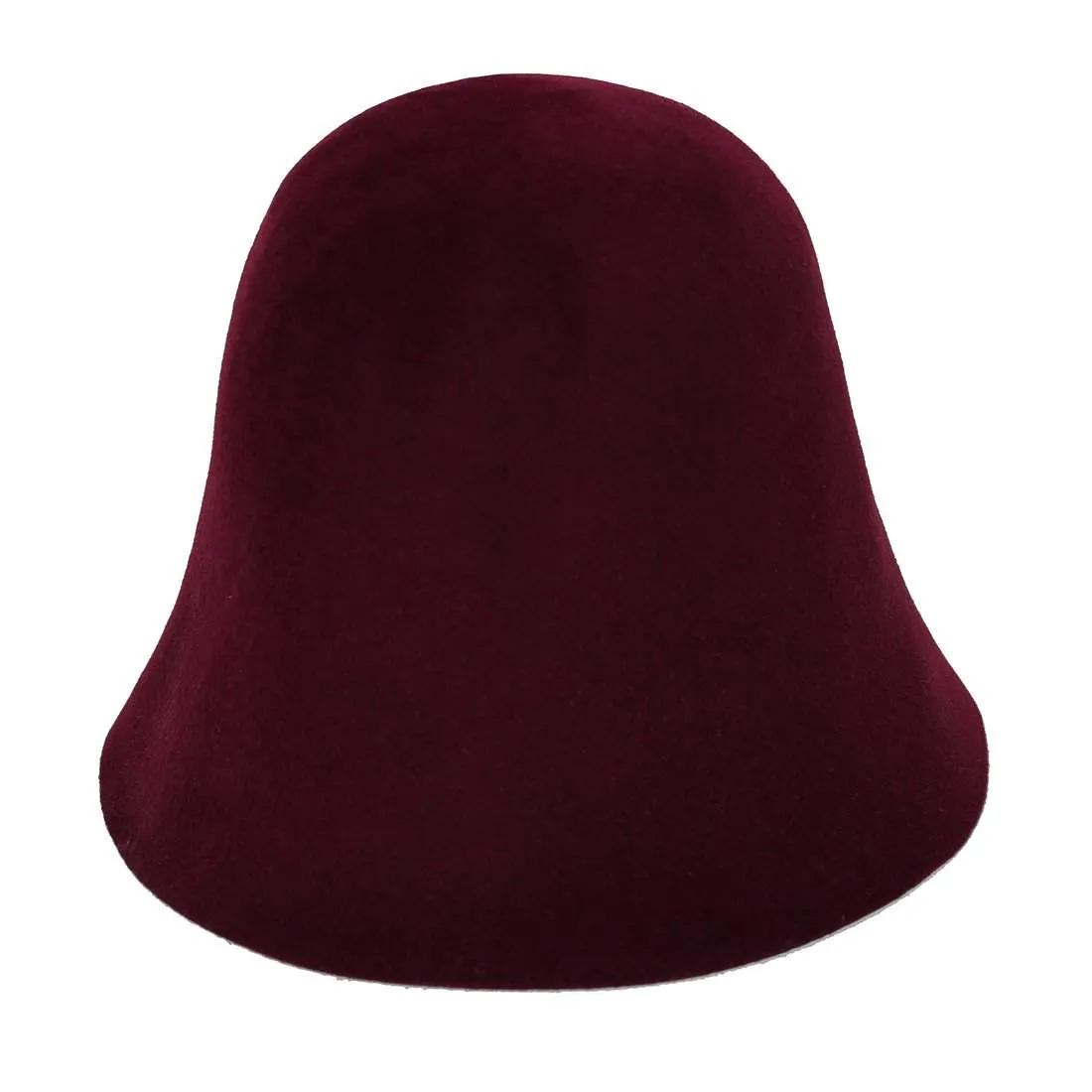 Elegant fur felt beret with rhinestones trim Ladies winter hat
