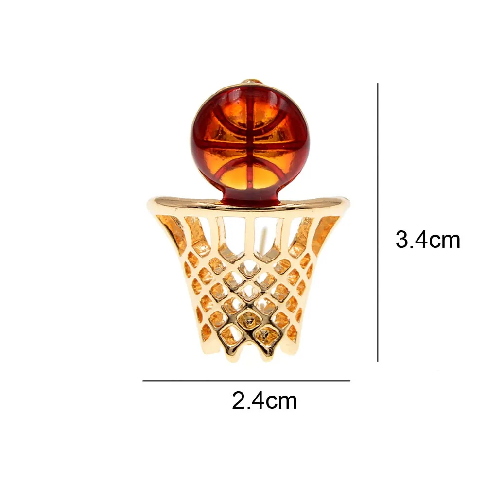 Enamel Basketball Brooch Unisex Women And Men
