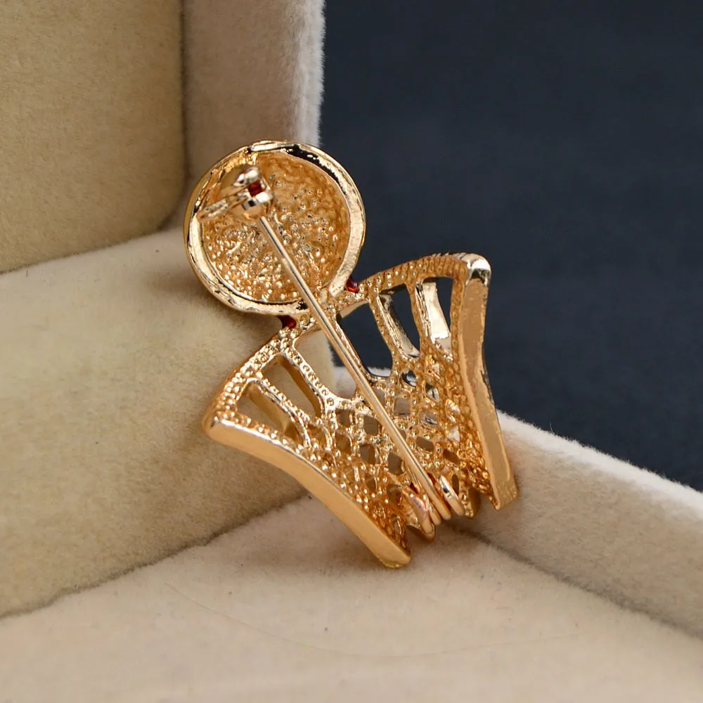 Enamel Basketball Brooch Unisex Women And Men