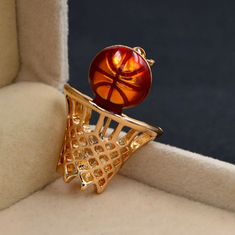 Enamel Basketball Brooch Unisex Women And Men