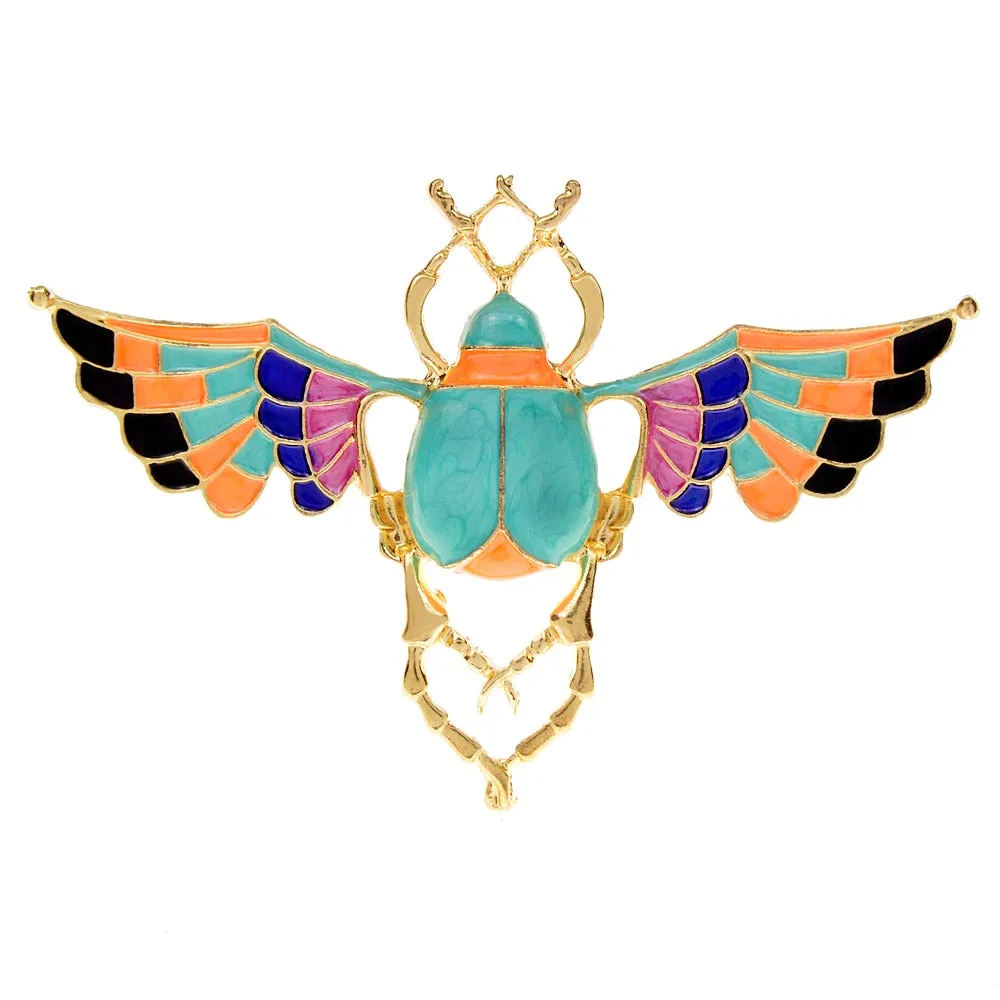 Enamel Beetle Brooches For Women Insect Pin Fashion Bug Designaccessories