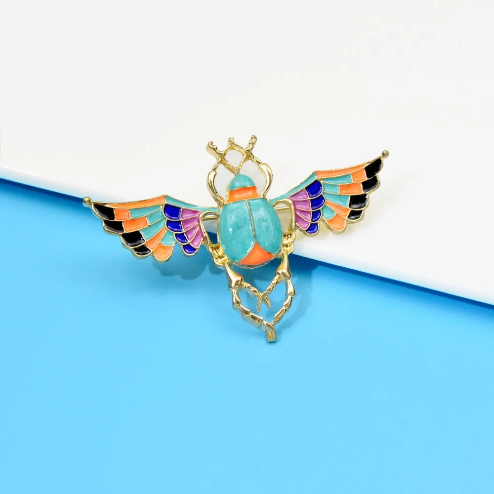 Enamel Beetle Brooches For Women Insect Pin Fashion Bug Designaccessories