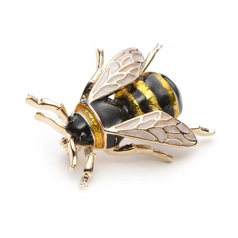 Enamel Bumblebee Brooches Men Women