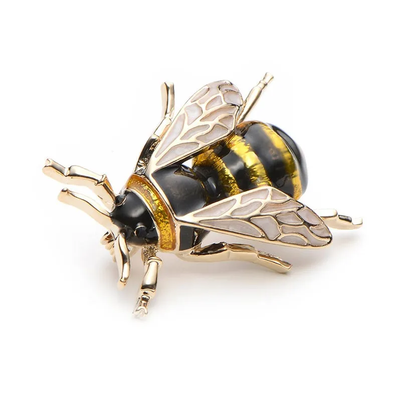 Enamel Bumblebee Brooches Men Women