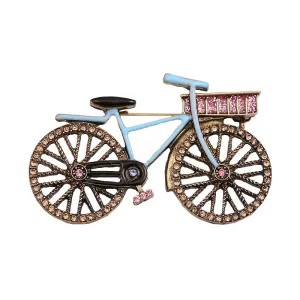 Fashion Creative Colors Rhinestone Bicycle Brooch