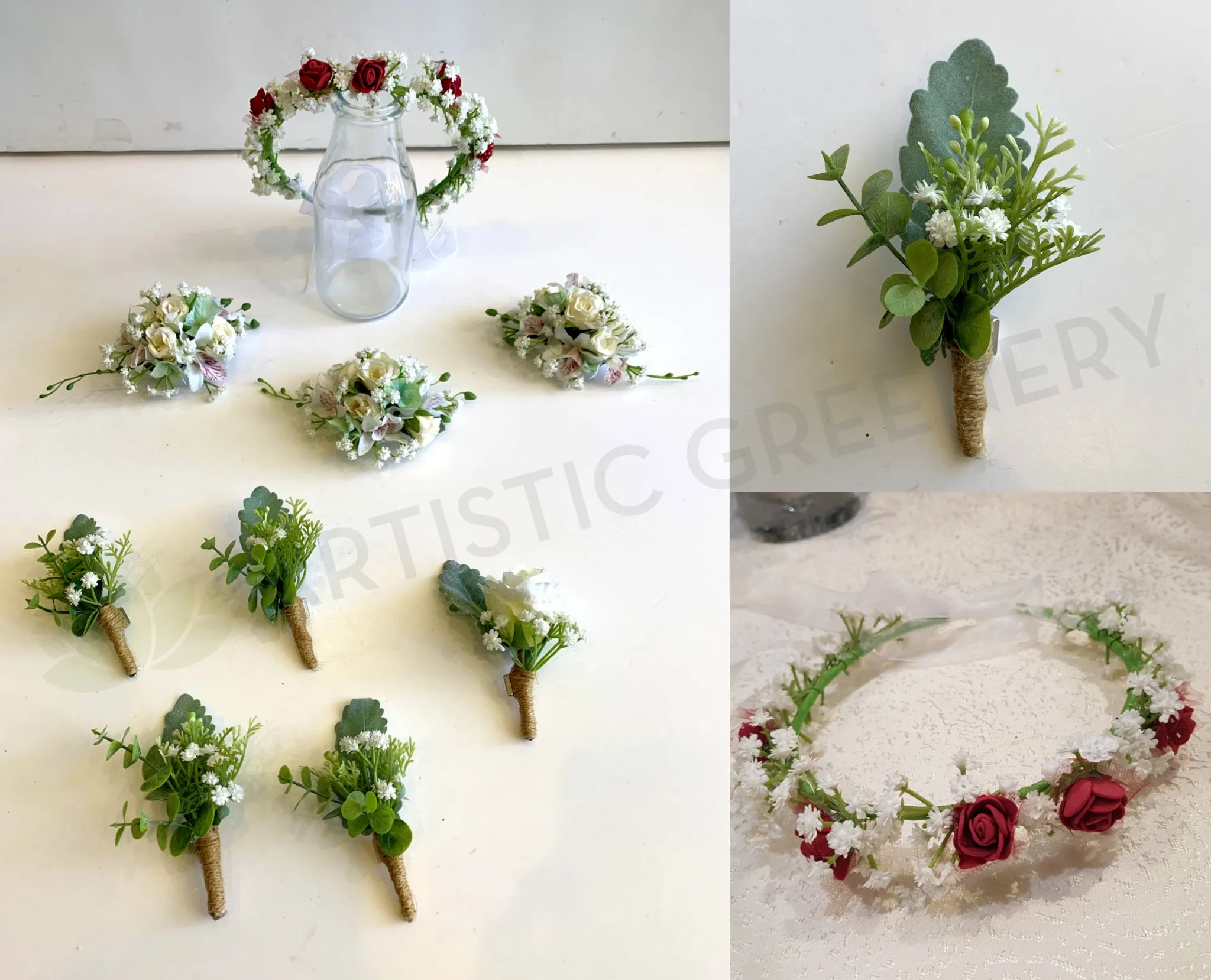 Flower Girl Crown, Boutonnieres & Corsages - Adriana J